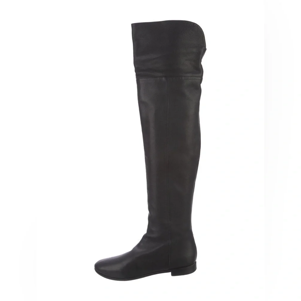 Jimmy Choo black leather riding boots